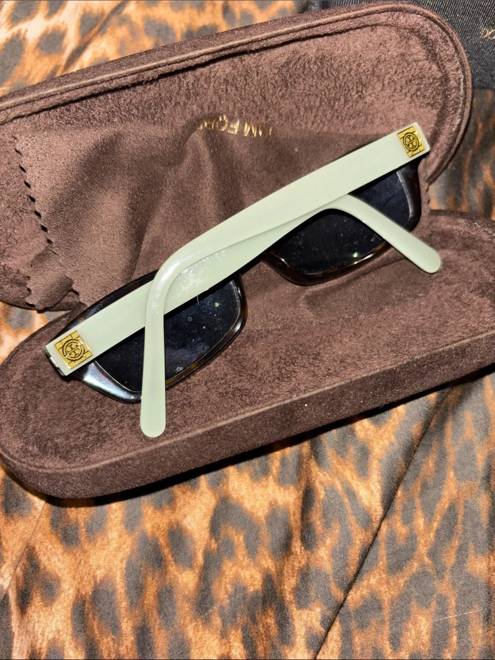 Tory Burch Mint Green Sunglass Temples